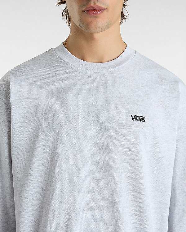 Men Vans Left Chest Embroidered Logo T Shirts Grey Malaysia | VN4527083
