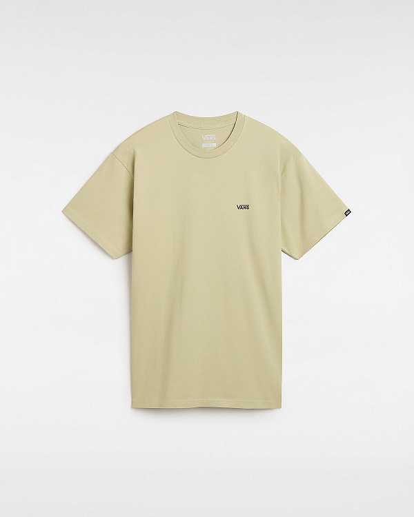 Men Vans Left Chest Logo T Shirts Beige Malaysia | VN3820974