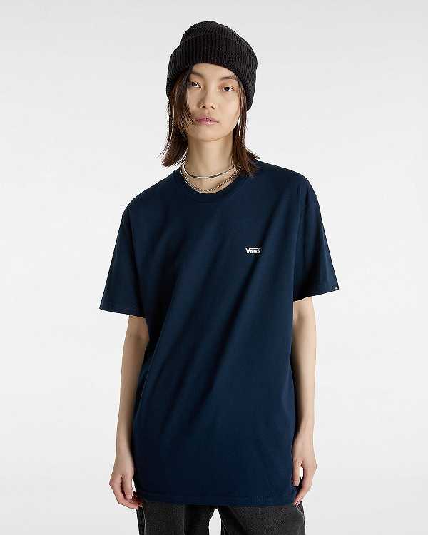 Men Vans Left Chest Logo T Shirts Blue Malaysia | VN7596412
