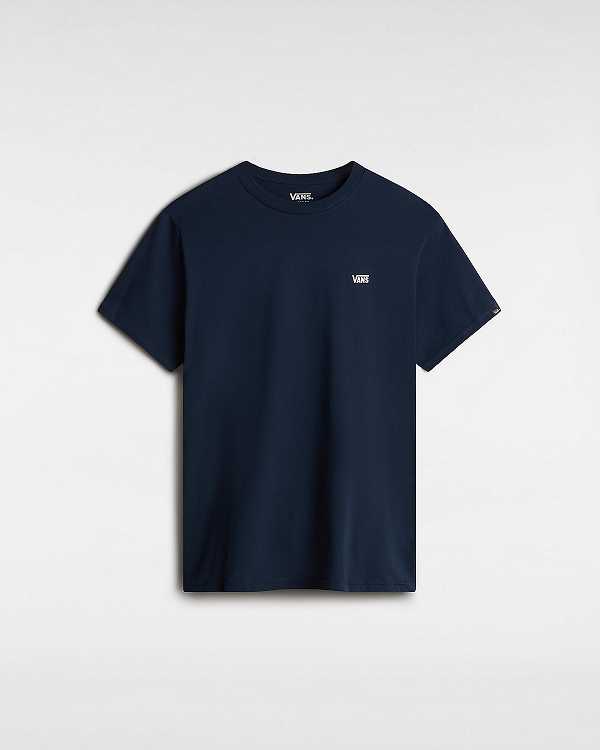 Men Vans Left Chest Logo T Shirts Blue Malaysia | VN7596412