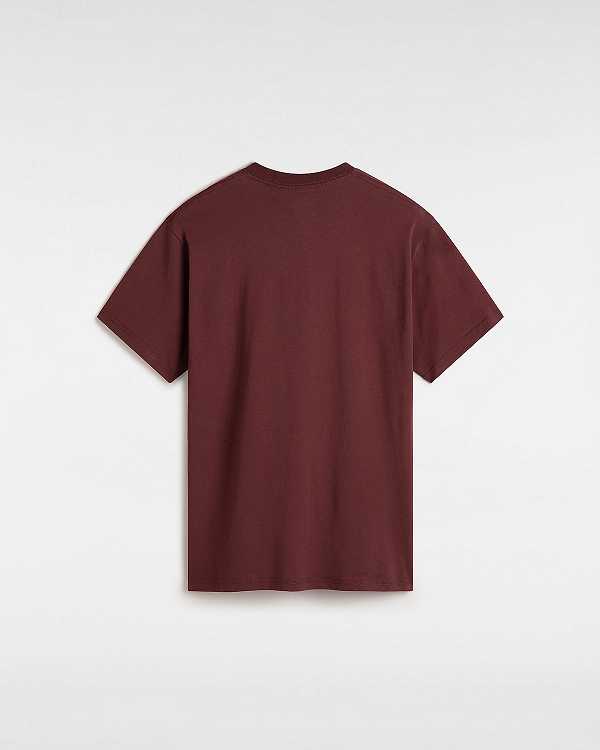 Men Vans Left Chest Logo T Shirts Brown Malaysia | VN4238751