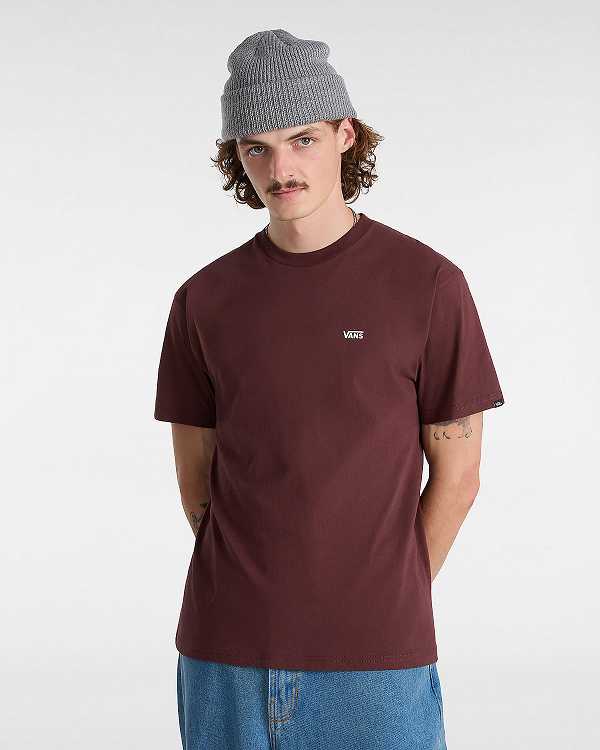 Men Vans Left Chest Logo T Shirts Brown Malaysia | VN4238751
