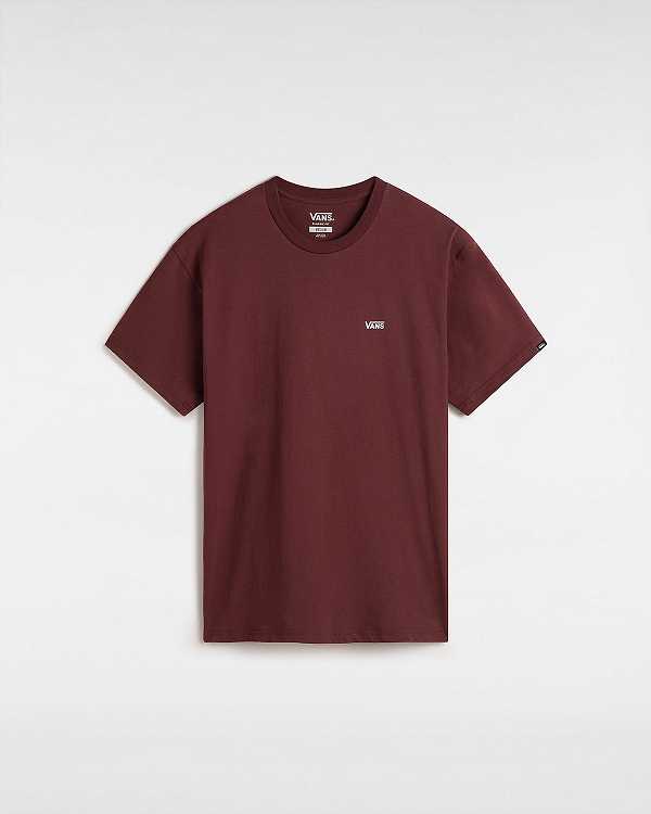 Men Vans Left Chest Logo T Shirts Brown Malaysia | VN4238751