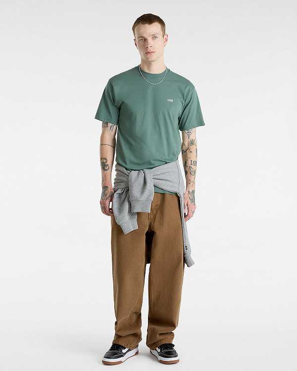 Men Vans Left Chest Logo T Shirts Green Malaysia | VN4150937