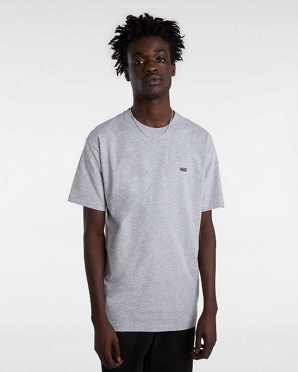 Men Vans Left Chest Logo T Shirts Grey Malaysia | VN4835107