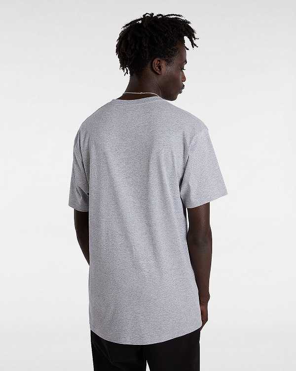 Men Vans Left Chest Logo T Shirts Grey Malaysia | VN4835107