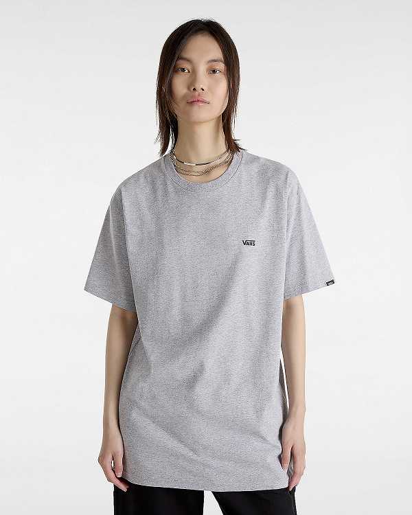 Men Vans Left Chest Logo T Shirts Grey Malaysia | VN4835107