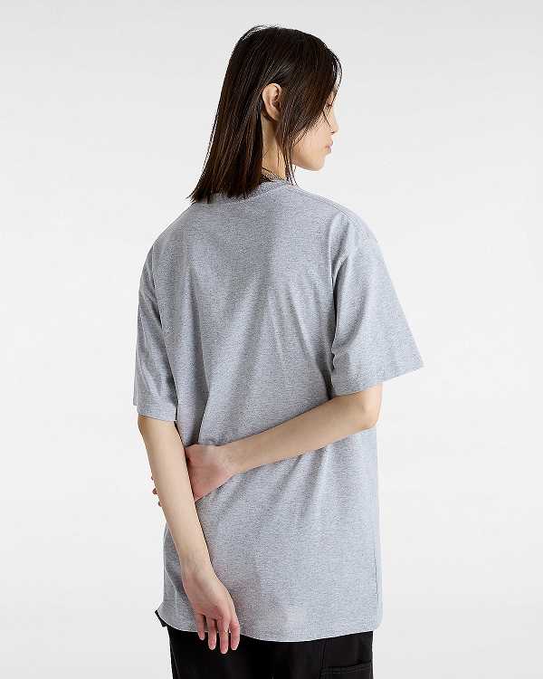 Men Vans Left Chest Logo T Shirts Grey Malaysia | VN4835107