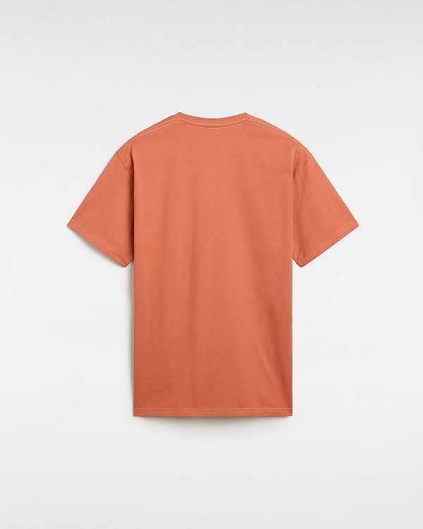 Men Vans Left Chest Logo T Shirts Orange Malaysia | VN6725493