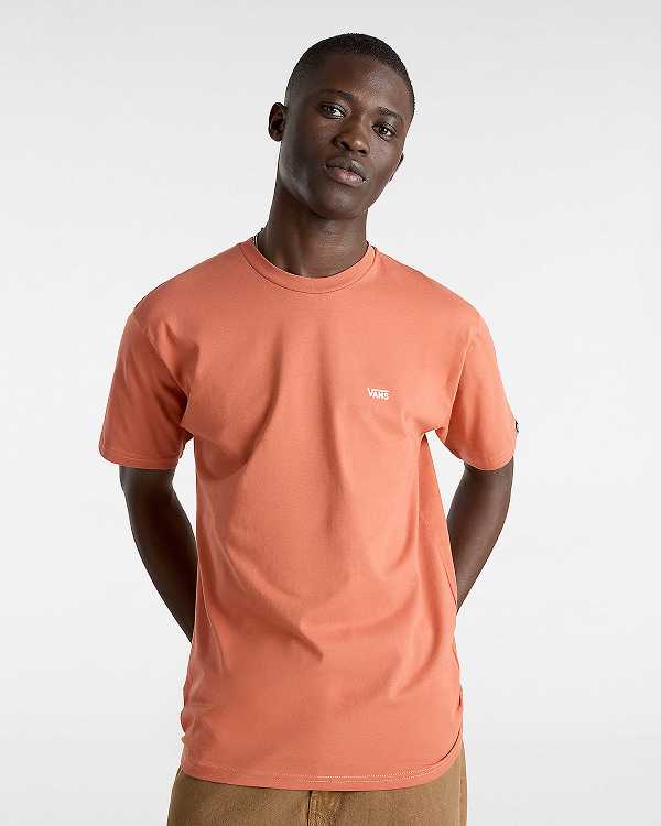 Men Vans Left Chest Logo T Shirts Orange Malaysia | VN6725493