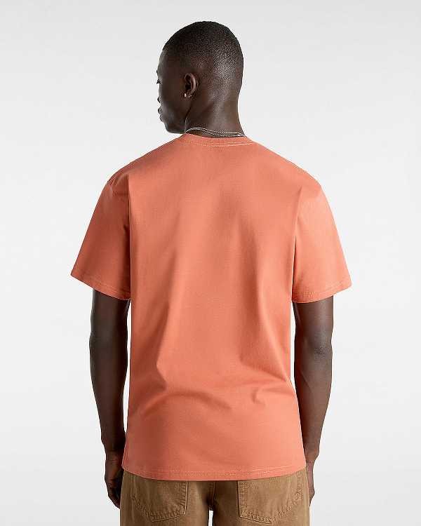 Men Vans Left Chest Logo T Shirts Orange Malaysia | VN6725493