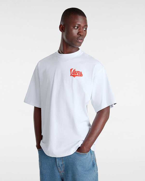Men Vans Linea Loose T Shirts White Malaysia | VN0569471