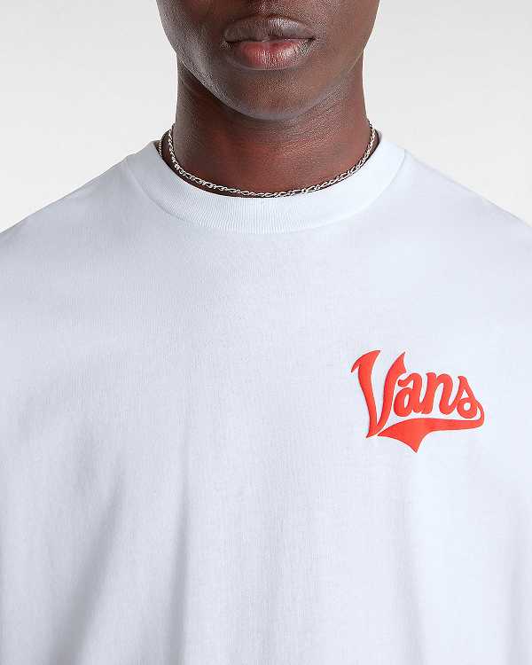 Men Vans Linea Loose T Shirts White Malaysia | VN0569471