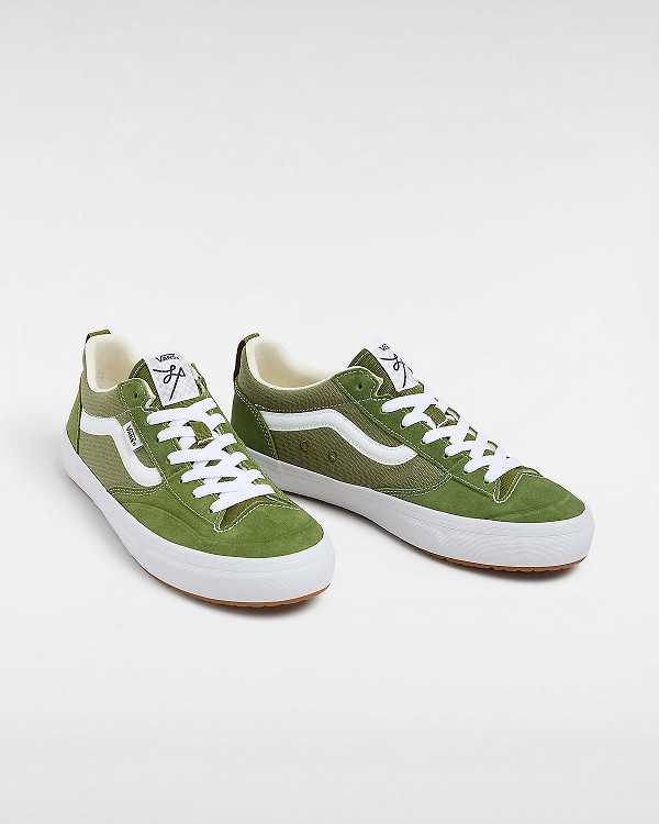 Men Vans Lizzie Low Skate Shoes Green / White Malaysia | VN7089453