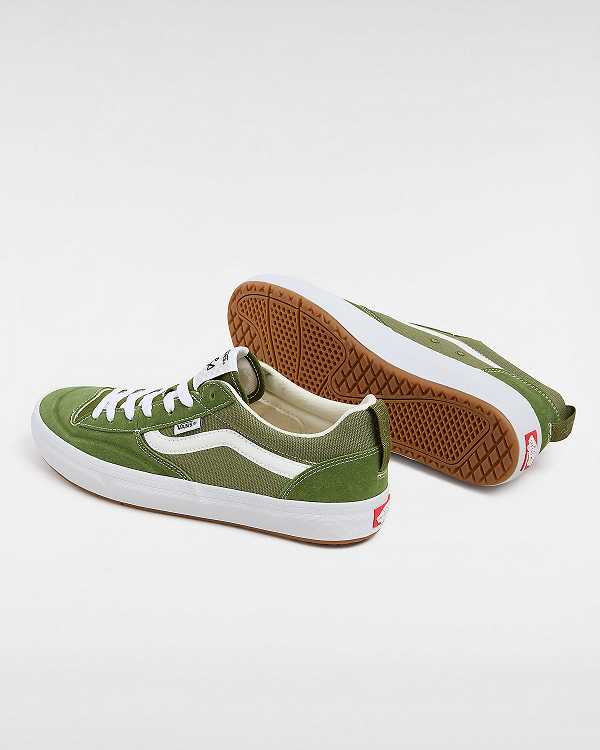 Men Vans Lizzie Low Skate Shoes Green / White Malaysia | VN7089453