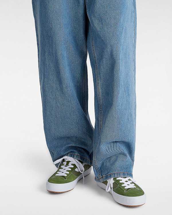 Men Vans Lizzie Low Skate Shoes Green / White Malaysia | VN7089453
