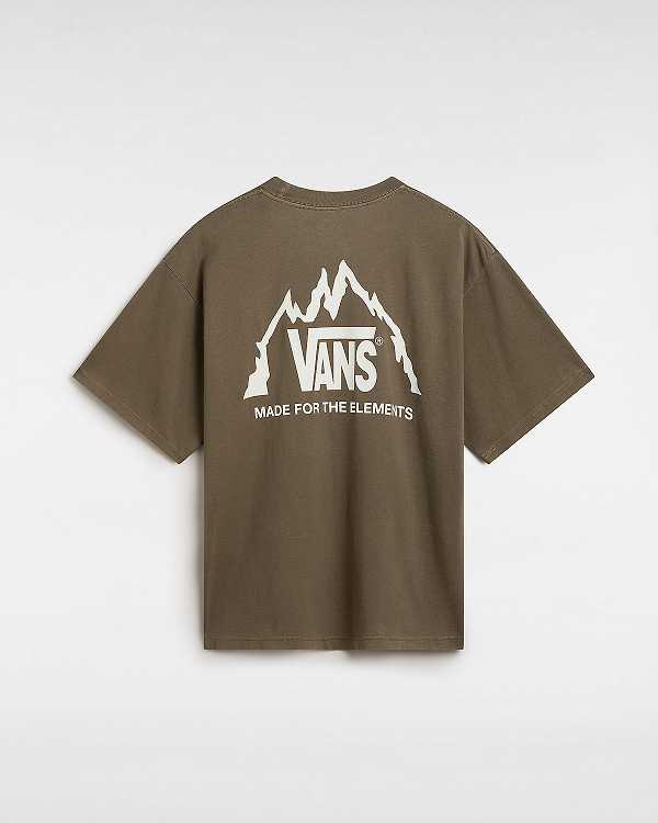 Men Vans MTE Crestline T Shirts Brown Malaysia | VN7528603
