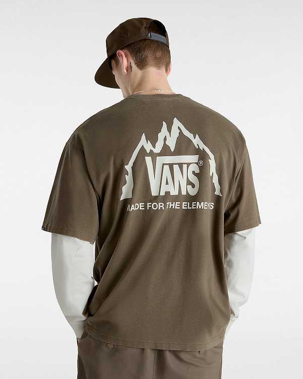 Men Vans MTE Crestline T Shirts Brown Malaysia | VN7528603