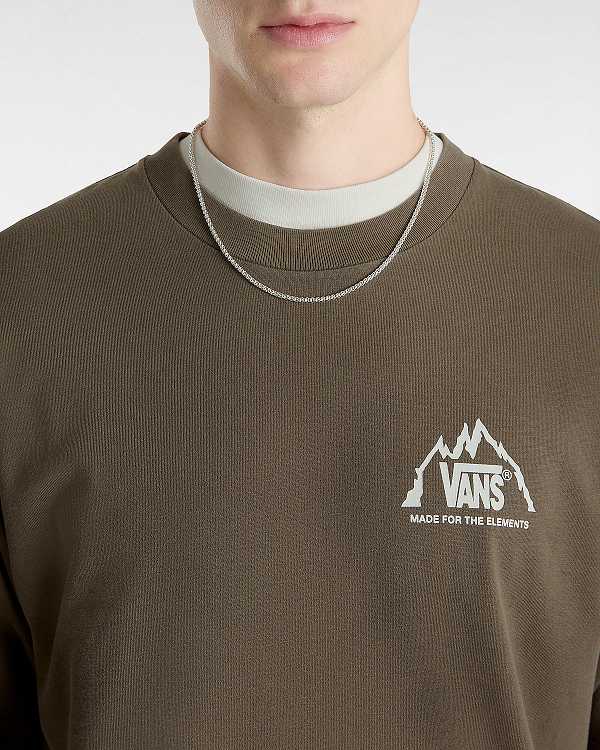 Men Vans MTE Crestline T Shirts Brown Malaysia | VN7528603