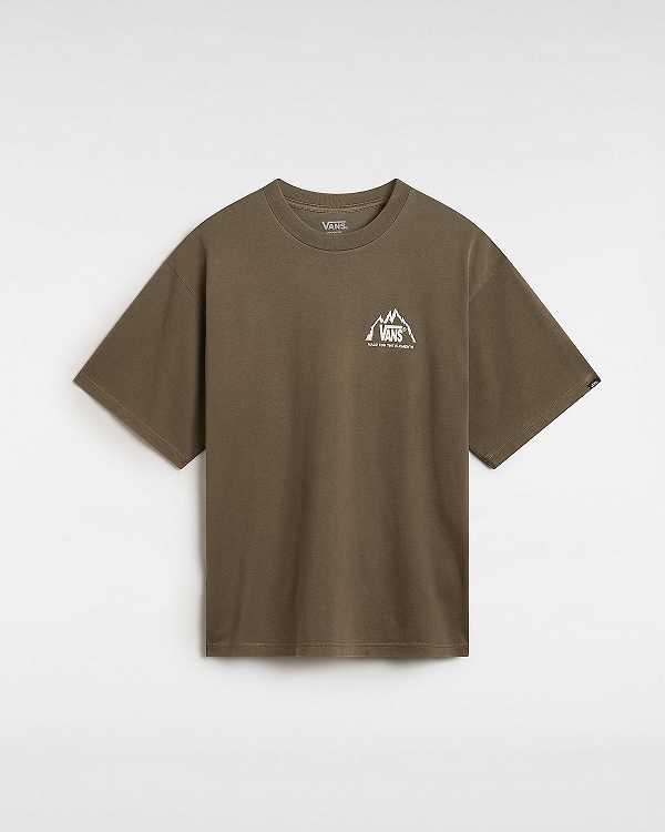 Men Vans MTE Crestline T Shirts Brown Malaysia | VN7528603