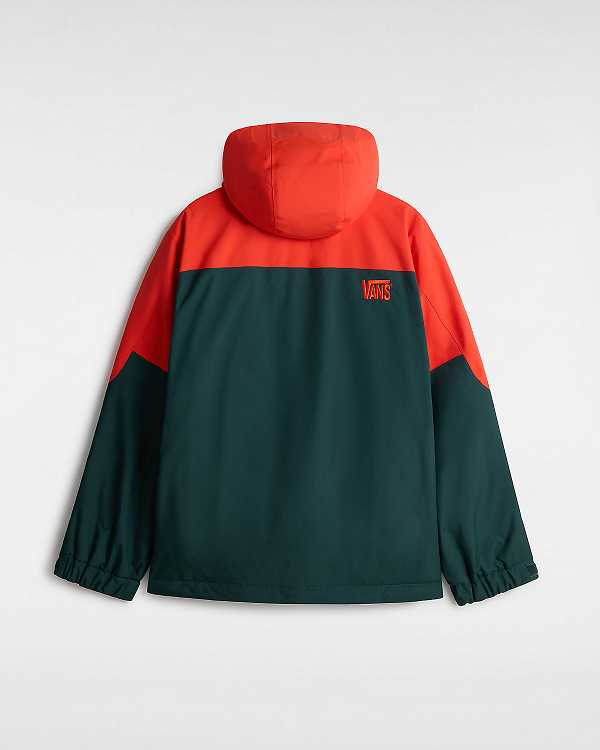 Men Vans MTE Hellbound Snowboard Jacket Red / Green Malaysia | VN6419027