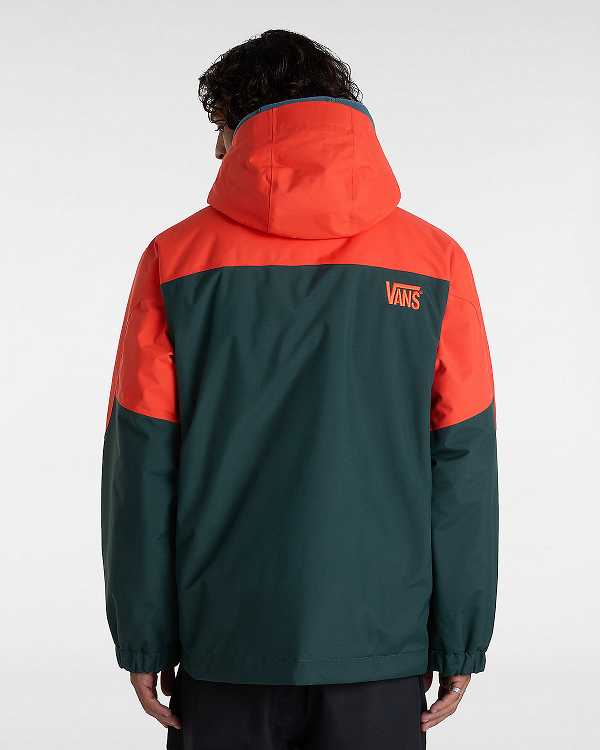 Men Vans MTE Hellbound Snowboard Jacket Red / Green Malaysia | VN6419027