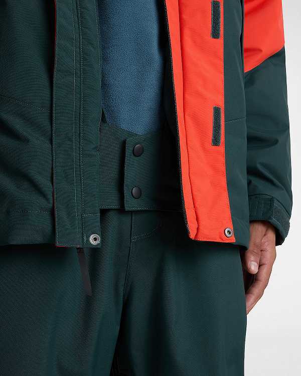 Men Vans MTE Hellbound Snowboard Jacket Red / Green Malaysia | VN6419027