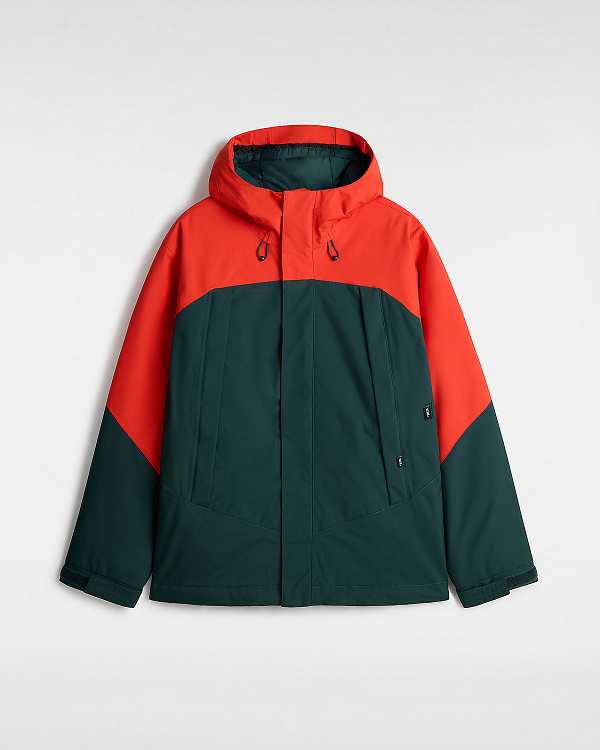 Men Vans MTE Hellbound Snowboard Jacket Red / Green Malaysia | VN6419027