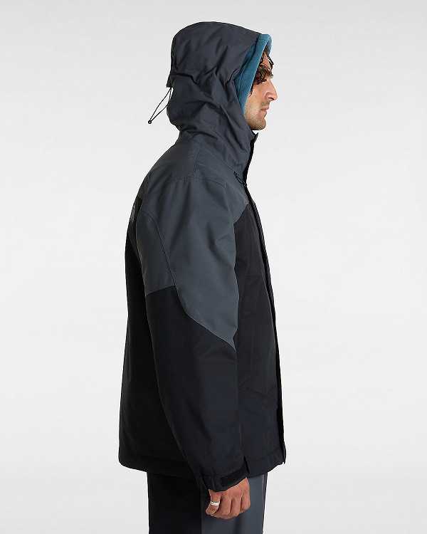 Men Vans MTE Hellbound Snowboard Jacket Black Malaysia | VN7280439
