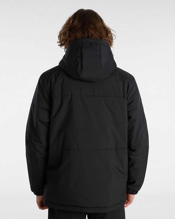Men Vans MTE Norris Hooded Puffer Jacket Black Malaysia | VN0935421