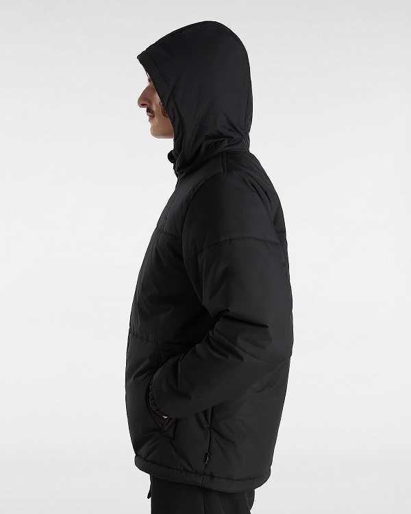 Men Vans MTE Norris Hooded Puffer Jacket Black Malaysia | VN0935421