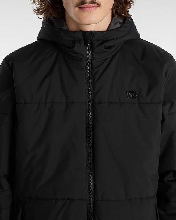 Men Vans MTE Norris Hooded Puffer Jacket Black Malaysia | VN0935421