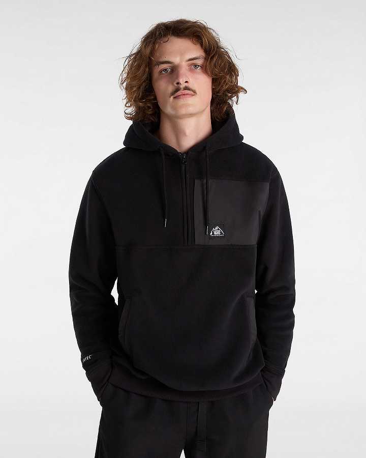 Men Vans MTE Polartec Hoodie Black Malaysia | VN4372105