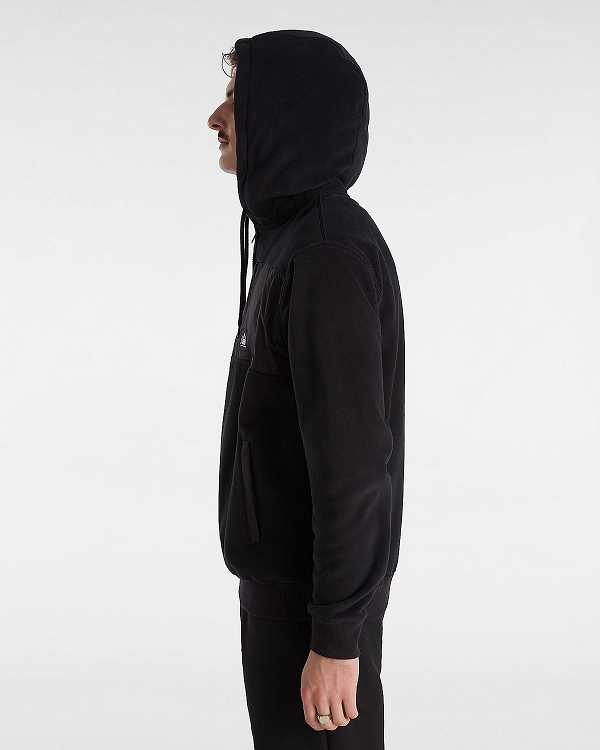 Men Vans MTE Polartec Hoodie Black Malaysia | VN4372105