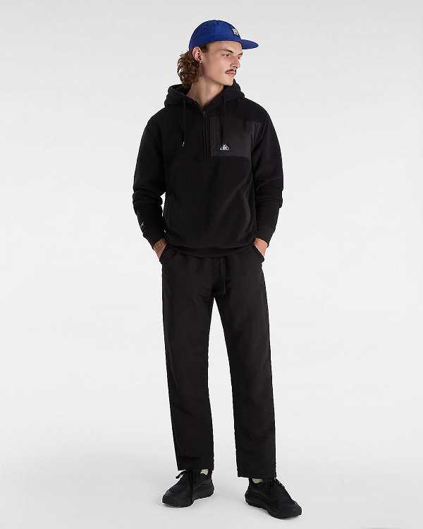 Men Vans MTE Polartec Hoodie Black Malaysia | VN4372105