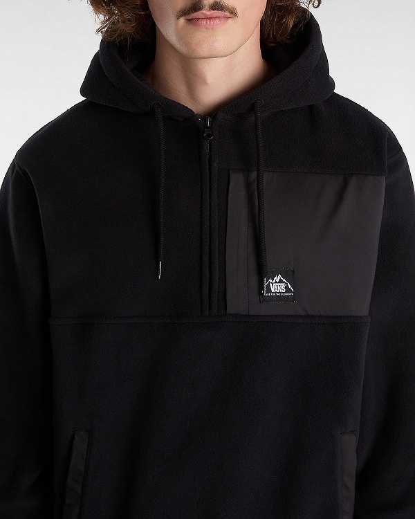 Men Vans MTE Polartec Hoodie Black Malaysia | VN4372105