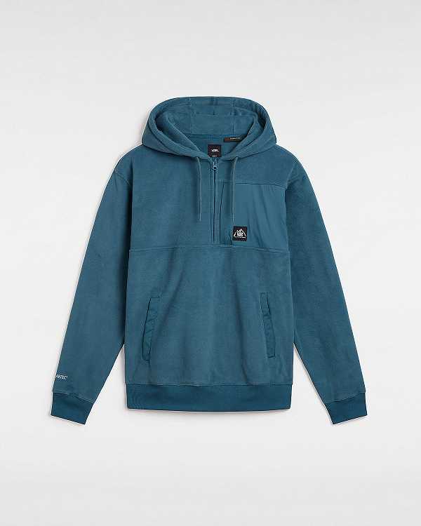 Men Vans MTE Polartec Hoodie Blue Malaysia | VN4130675