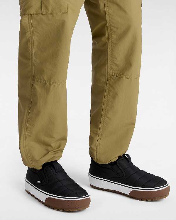 Men Vans MTE Quilted Snow Lodge Slipper Mid Slippers Black Malaysia | VN6473150