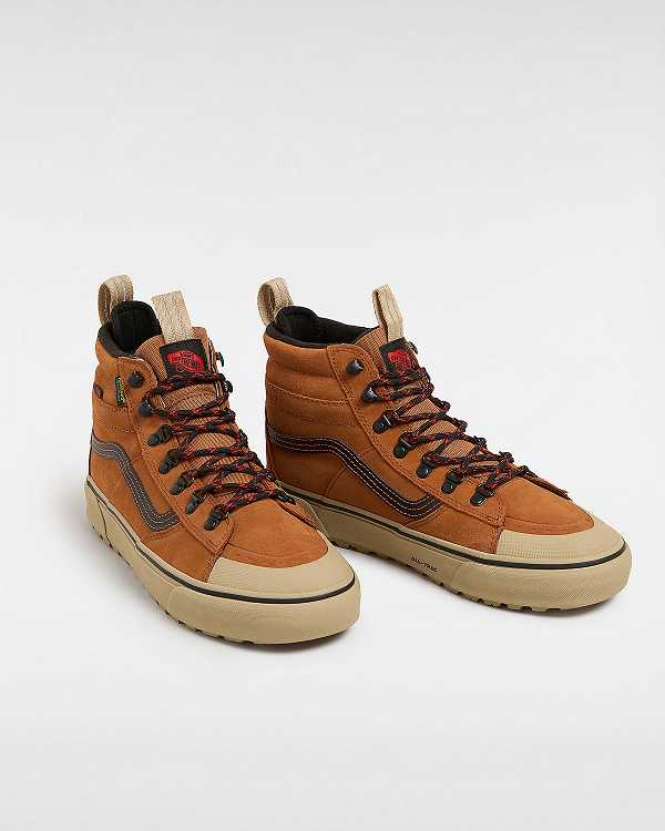 Men Vans MTE Sk8-Hi DR Waterproof Shoes Brown / Orange Malaysia | VN5289360