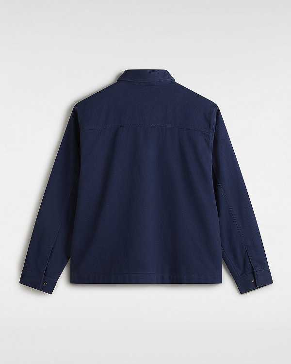 Men Vans Mcavoy Station Jacket Blue Malaysia | VN4685937