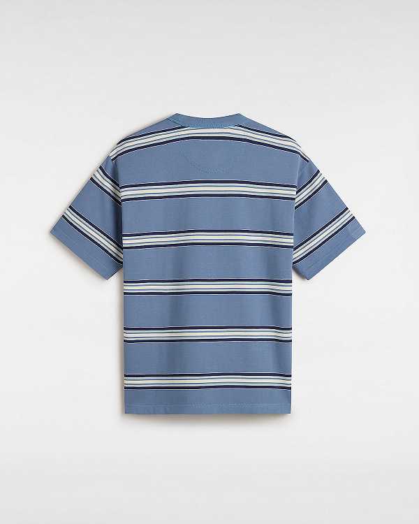 Men Vans Mesa Stripe T Shirts Blue Malaysia | VN3180762