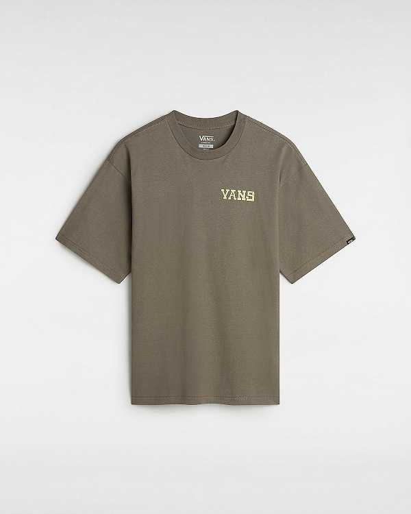 Men Vans Nimi Sk8 Loose T Shirts Brown Malaysia | VN1286709