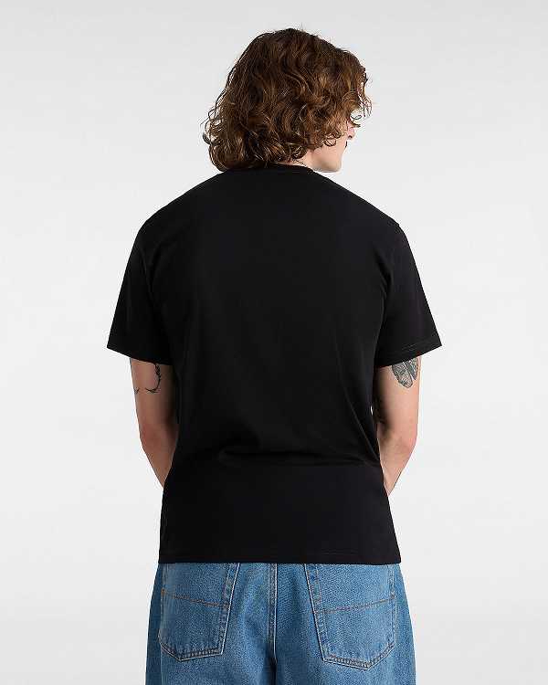 Men Vans OTW Classic Front T Shirts Black Malaysia | VN9746035