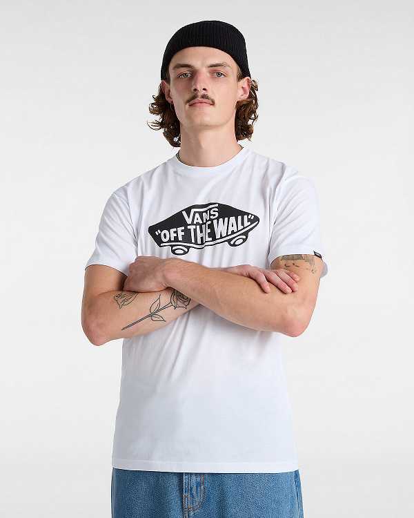 Men Vans OTW Classic Front T Shirts White Malaysia | VN3514802