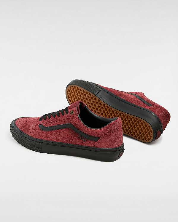 Men Vans Old Skool Hairy Suede Skate Shoes Burgundy Malaysia | VN5942367