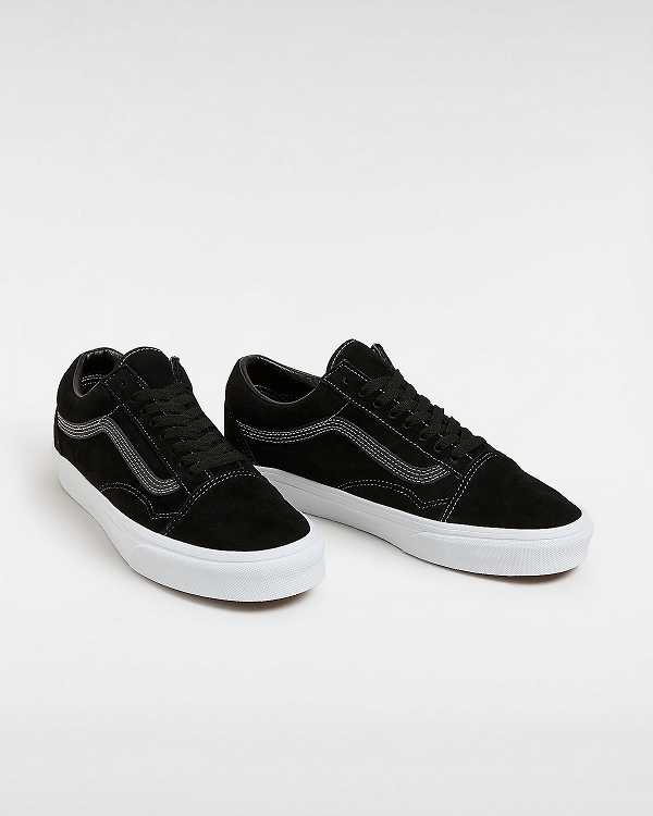 Men Vans Old Skool Pig Suede Sneakers Black Malaysia | VN3275906