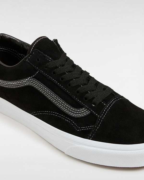 Men Vans Old Skool Pig Suede Sneakers Black Malaysia | VN3275906