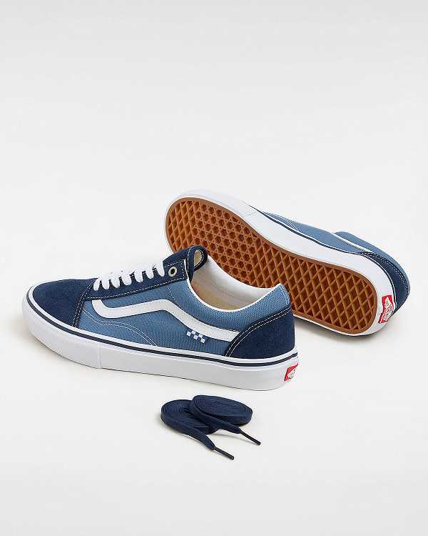 Men Vans Old Skool Skate Shoes Blue Malaysia | VN9407618