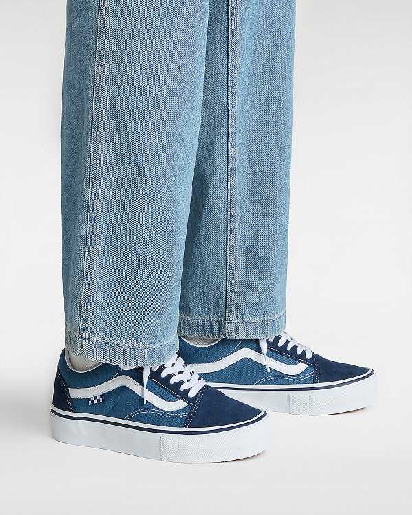 Men Vans Old Skool Skate Shoes Blue Malaysia | VN9407618