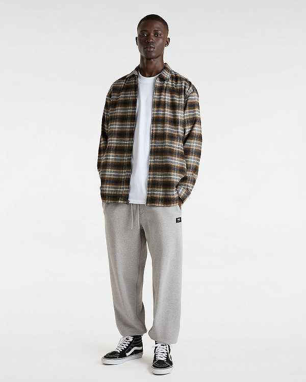 Men Vans Original Standards Fleece Loose Pants Grey Malaysia | VN1975204